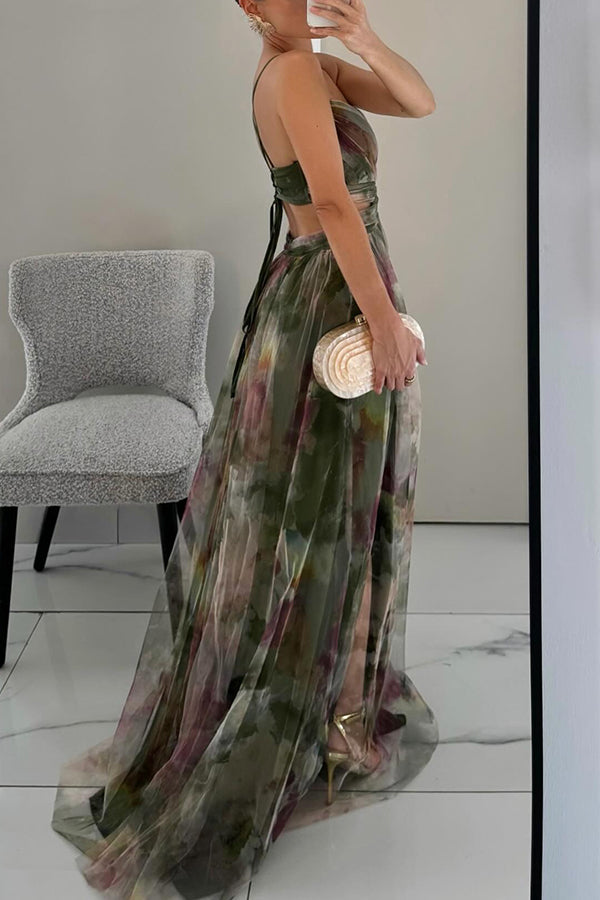 Dorté | Robe longue enchanteresse à imprimé floral