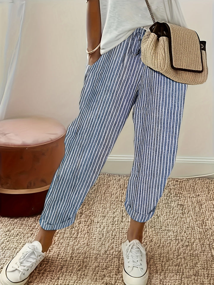Elena™ - Pantalon large à rayures