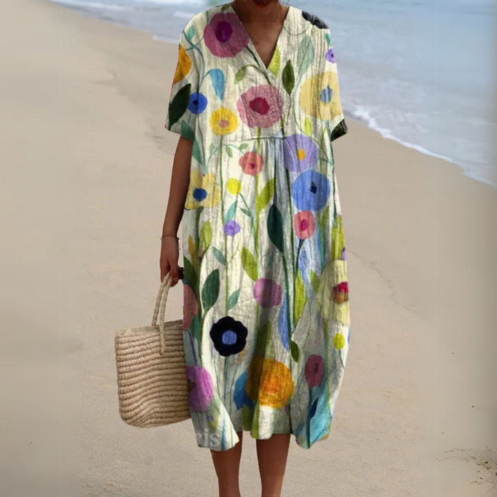 Nicole | Robe d'Été à Fleurs