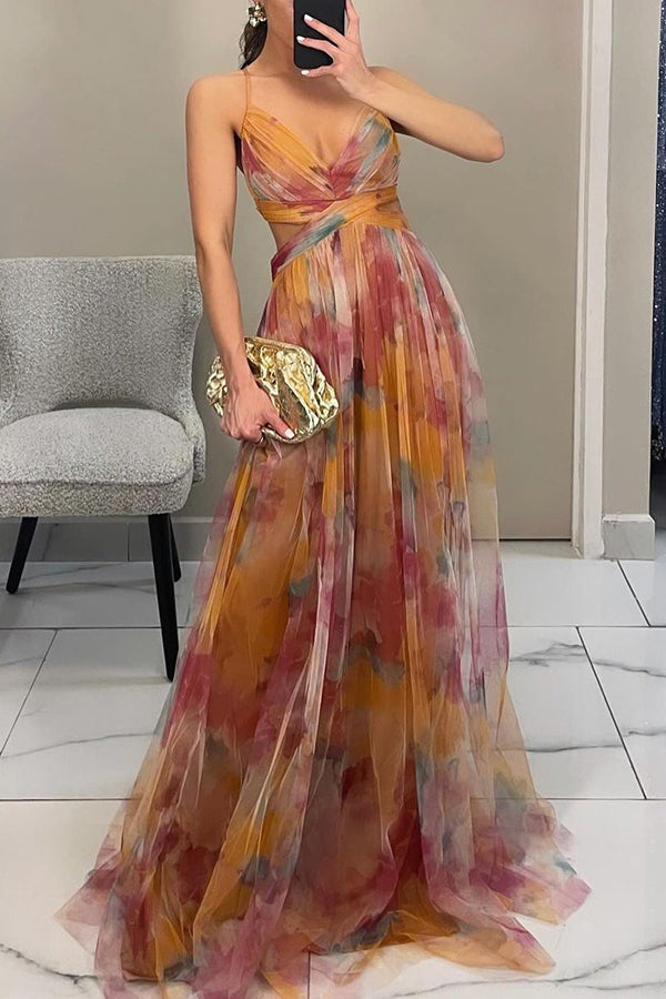 Dorté | Robe longue enchanteresse à imprimé floral