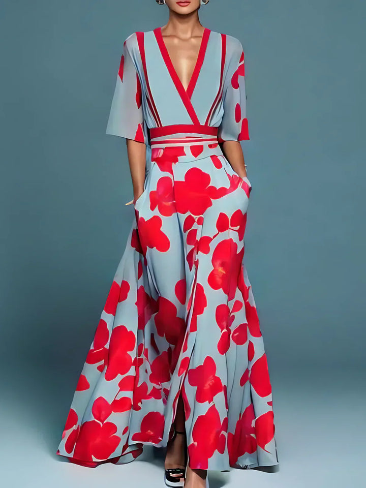 Evie - Robe élégante à motifs floraux