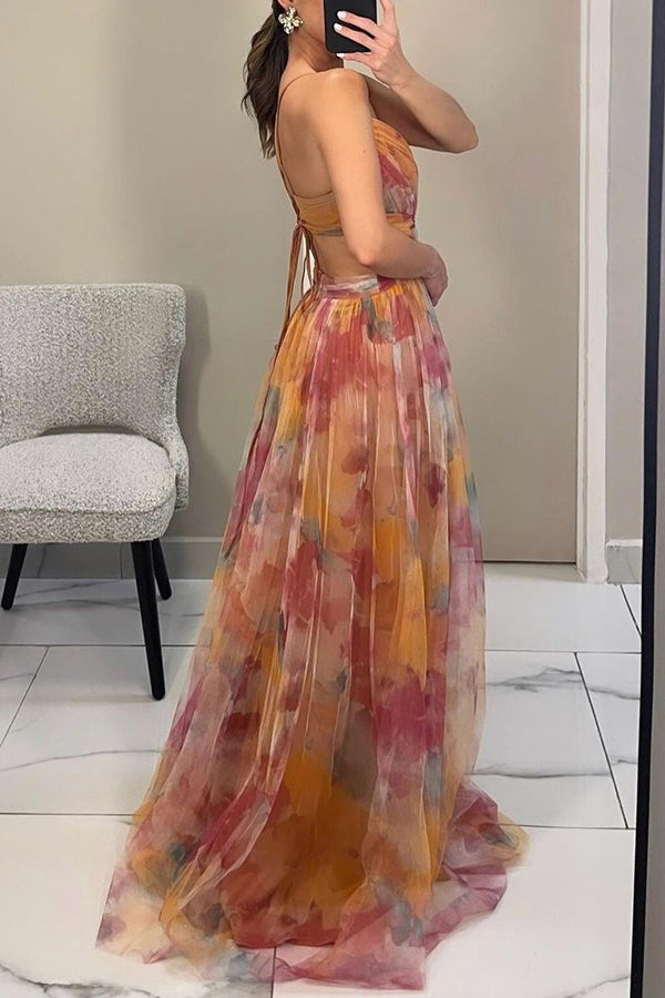 Dorté | Robe longue enchanteresse à imprimé floral