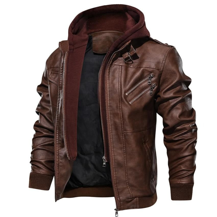 Veste en cuir végétalien