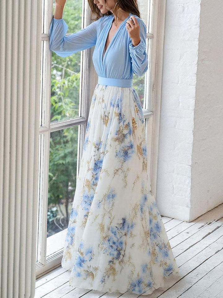 Harper™ | Robe longue à imprimé floral éblouissant