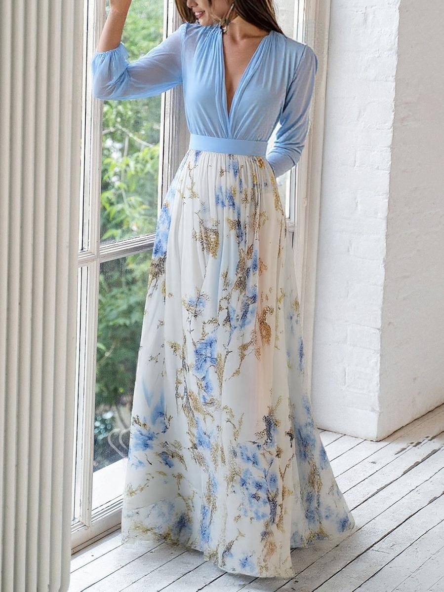 Harper™ | Robe longue à imprimé floral éblouissant
