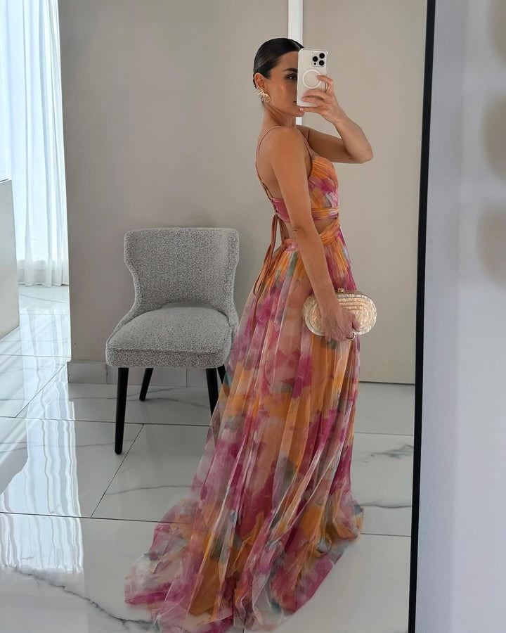 Dorté | Robe longue enchanteresse à imprimé floral