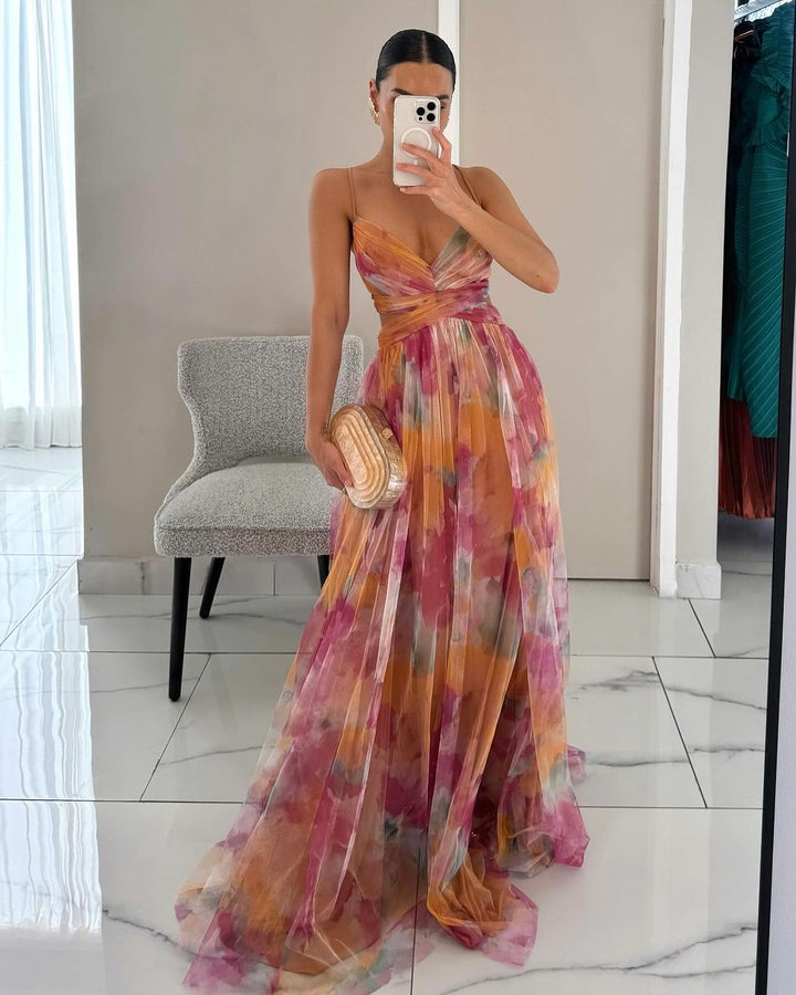 Dorté | Robe longue enchanteresse à imprimé floral