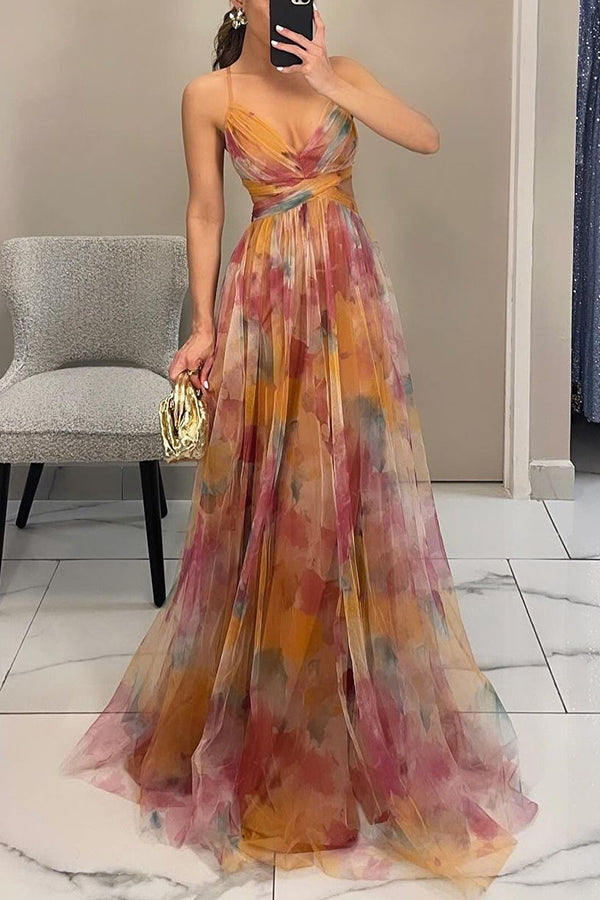 Dorté | Robe longue enchanteresse à imprimé floral