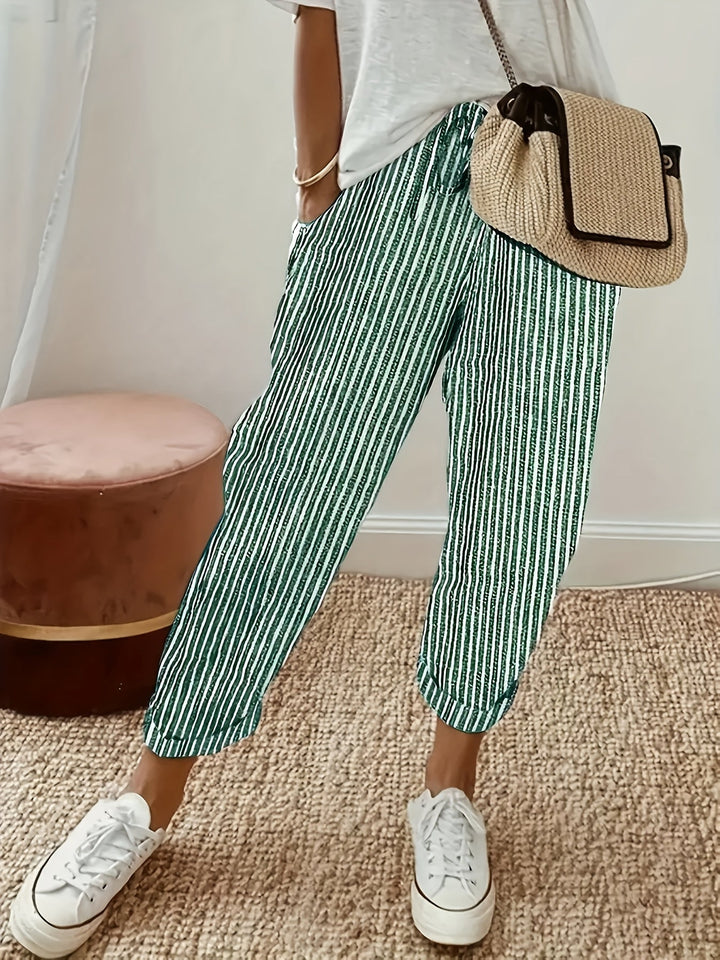 Elena™ - Pantalon large à rayures