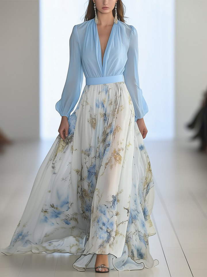 Harper™ | Robe longue à imprimé floral éblouissant