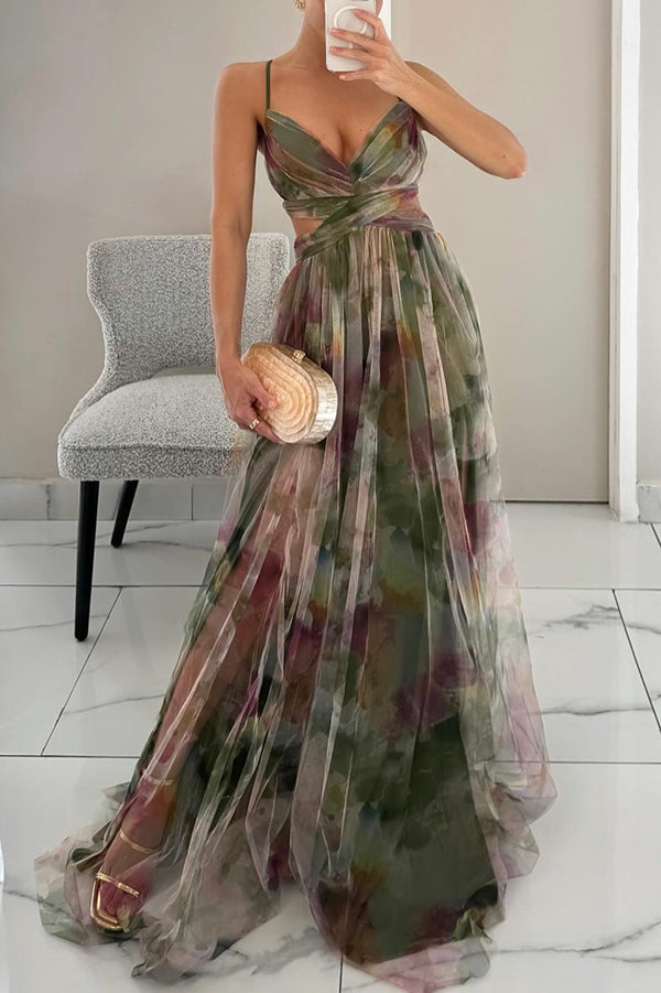Dorté | Robe longue enchanteresse à imprimé floral