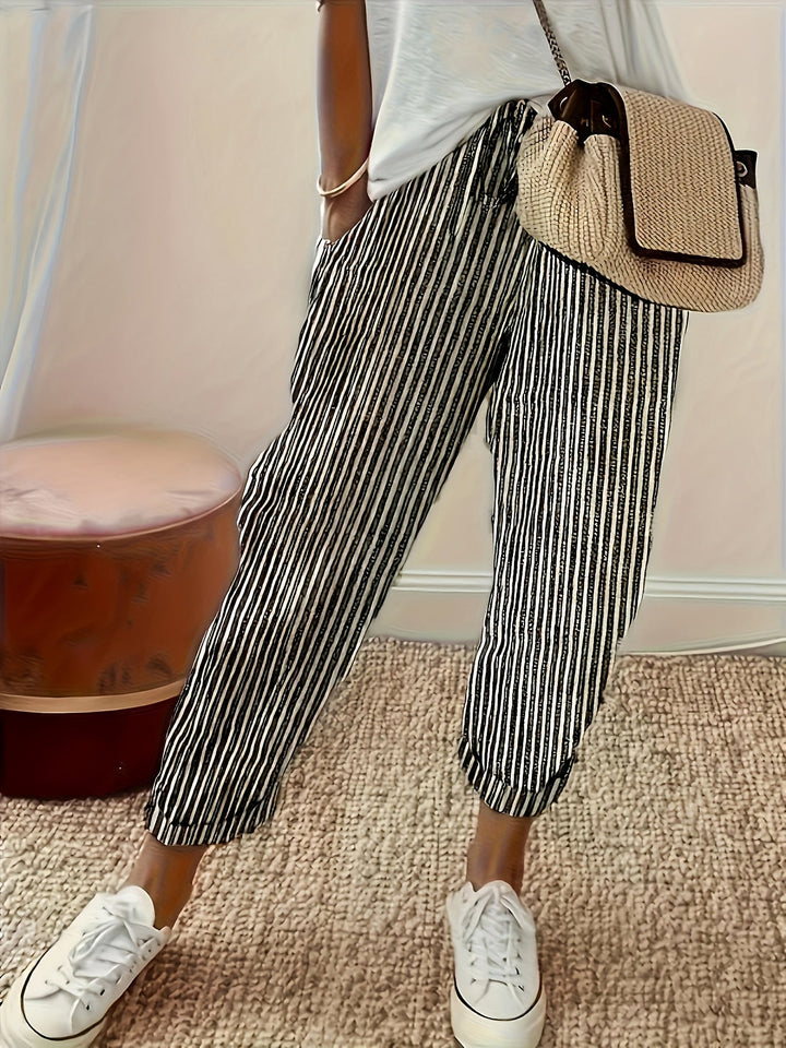 Elena™ - Pantalon large à rayures