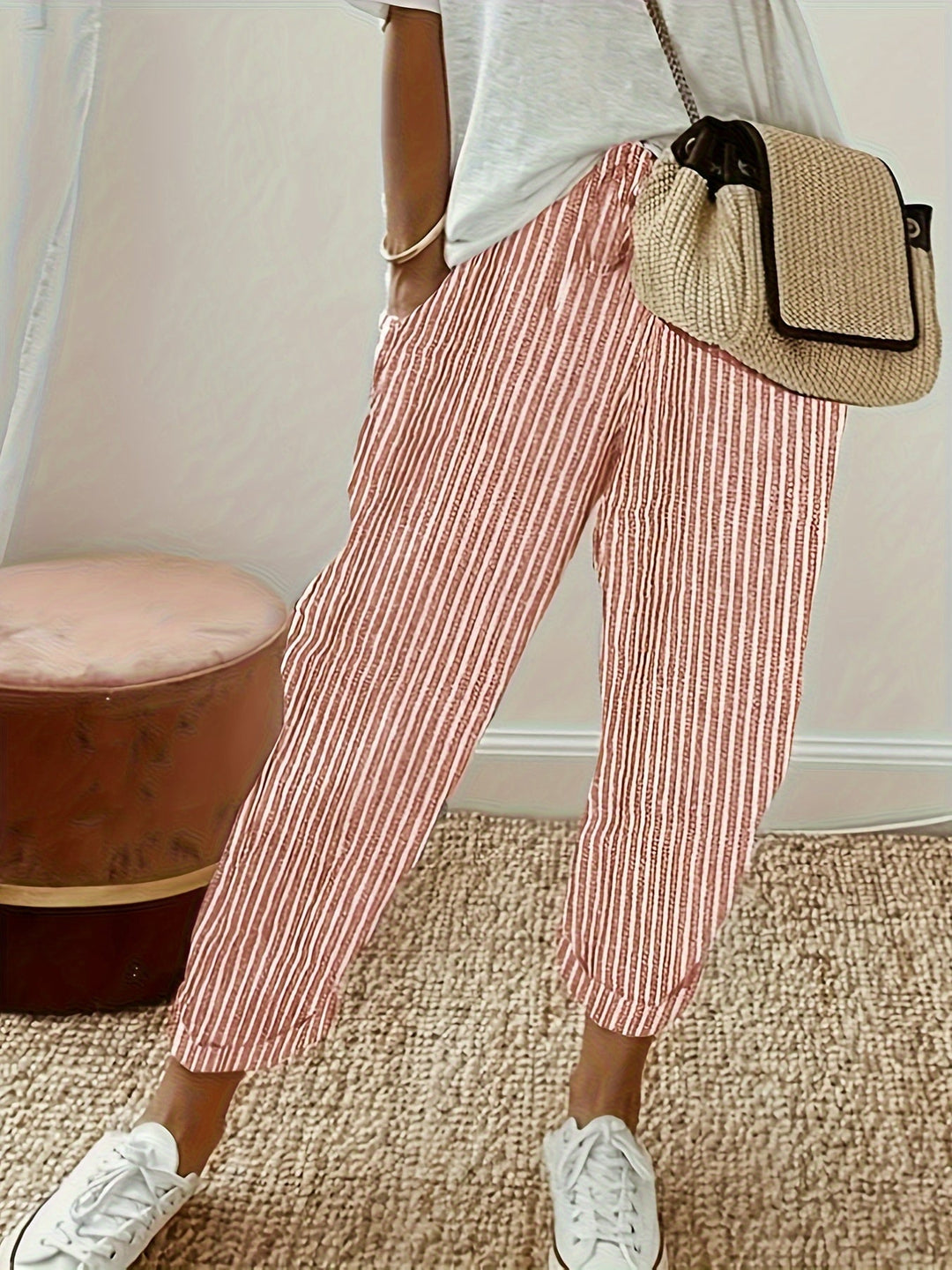 Elena™ - Pantalon large à rayures