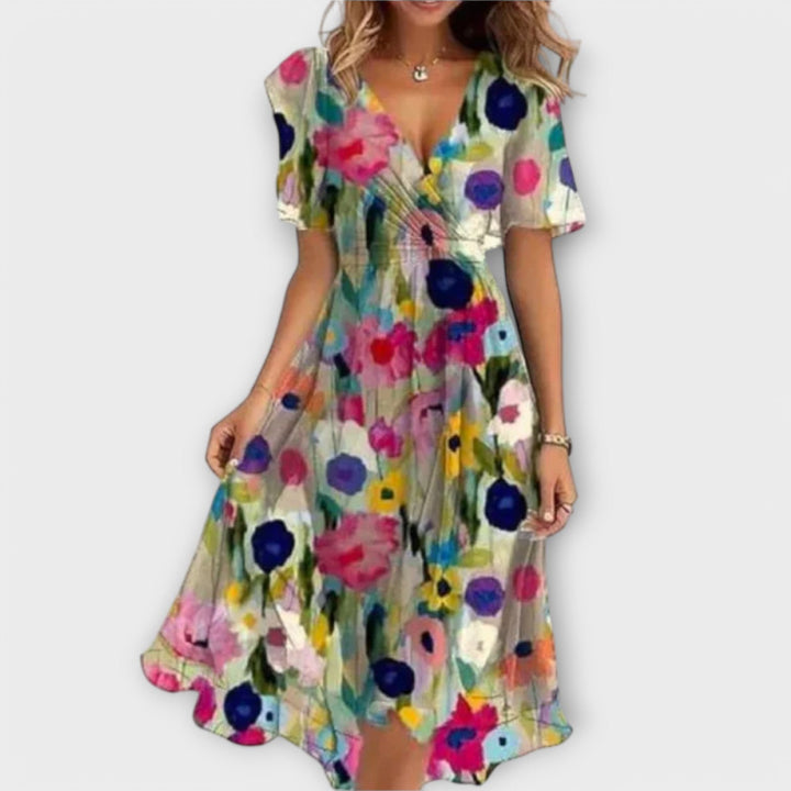 Annegret - Robe col V pour femme