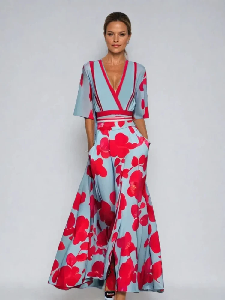 Evie - Robe élégante à motifs floraux